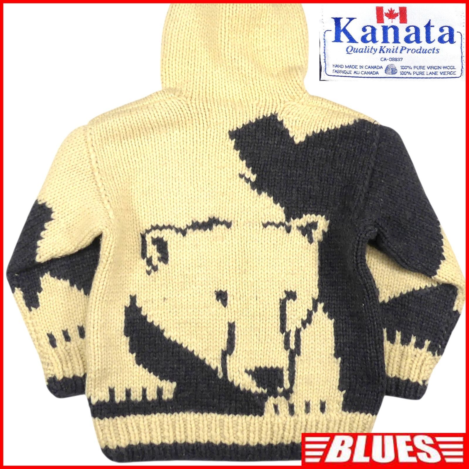 カウチンセーター kanata ニット XXL カナダ製 カナタ シロクマ ハンド