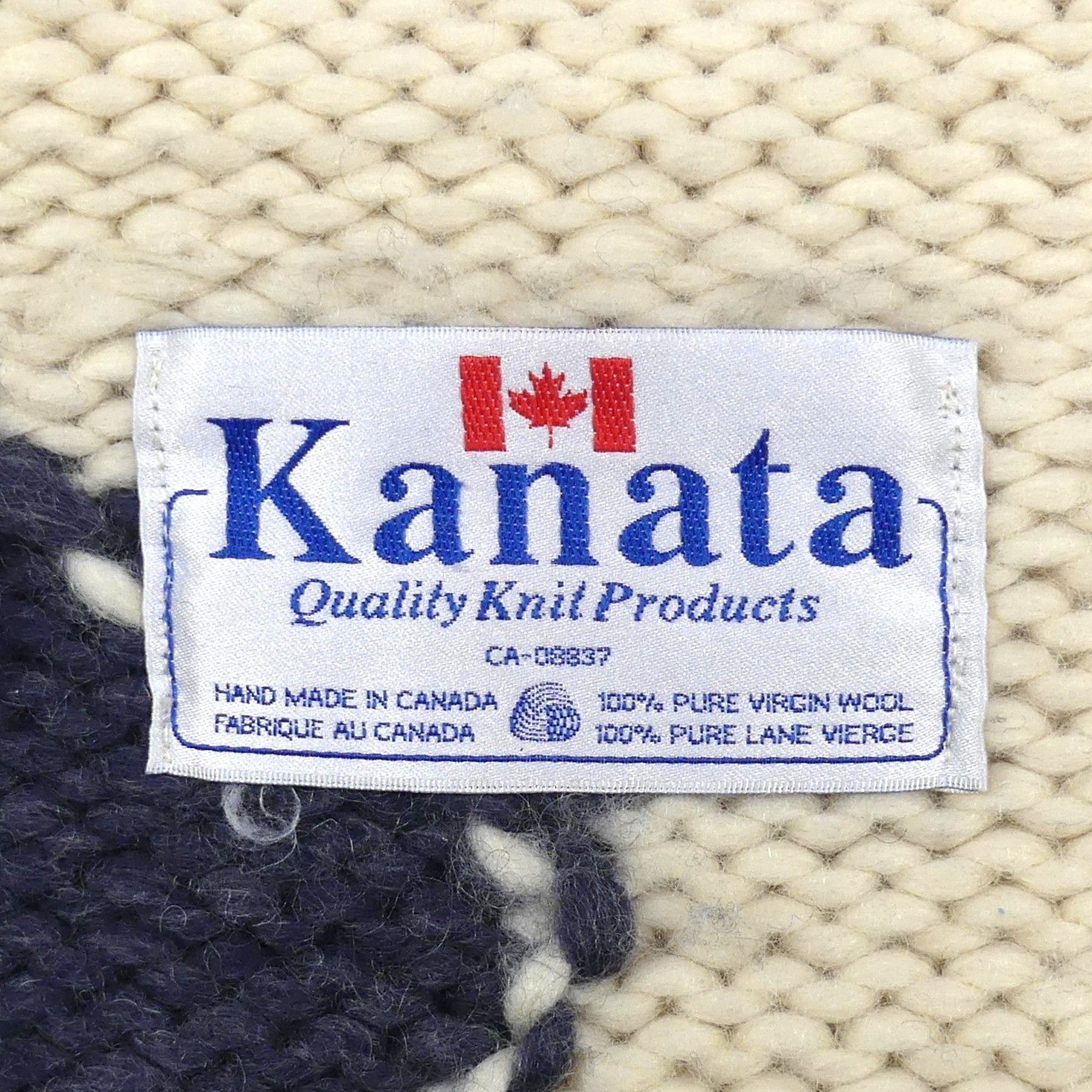 カウチンセーター kanata ニット XXL カナダ製 カナタ シロクマ ハンド