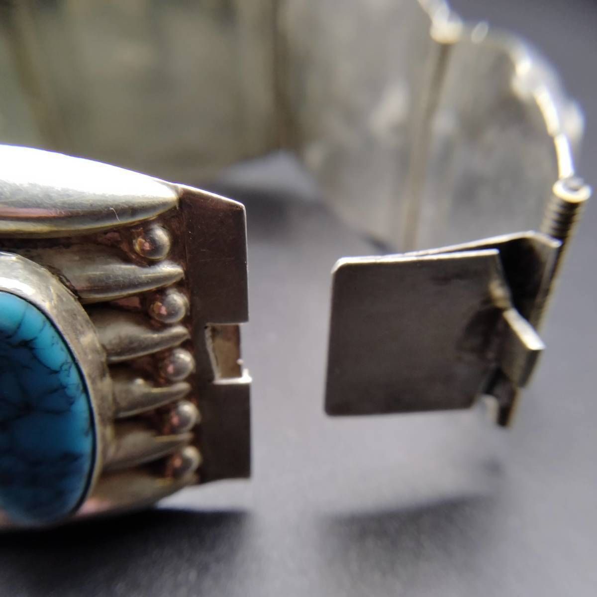 90's ALC メキシコ 925 シルバー ターコイズブルー カボション パネル