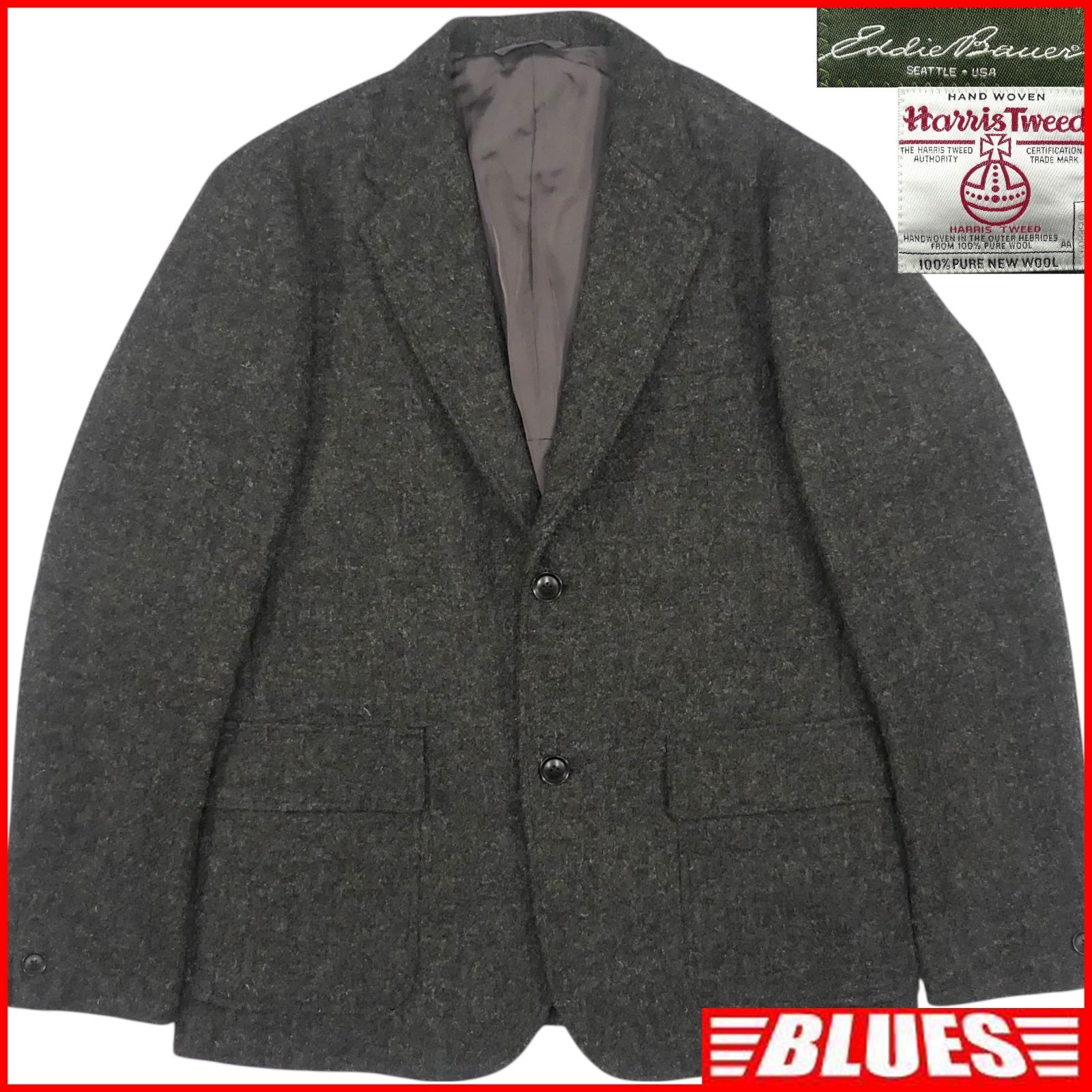 <名作>Harris Tweed×Eddie Bauer ツイードジャケット 名作>Harris Tweed×Eddie Bauer ツイードジャケット