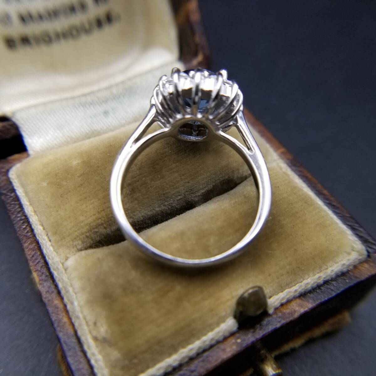 ロイヤルブルー オーバル ファセット 925 シルバー ヴィンテージ