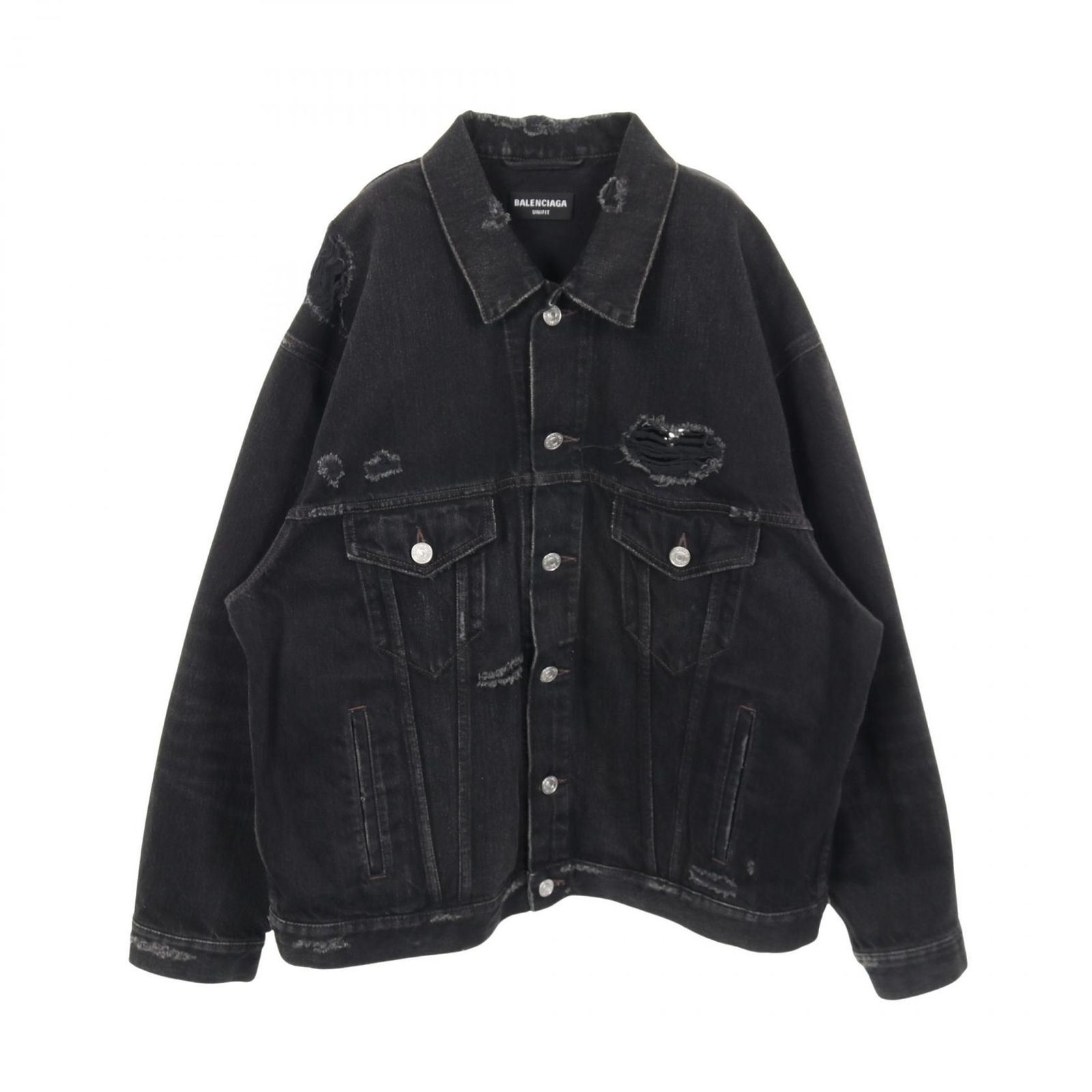 バレンシアガ BALENCIAGA デニムジャケット BARCODE LARGE FIT 664329