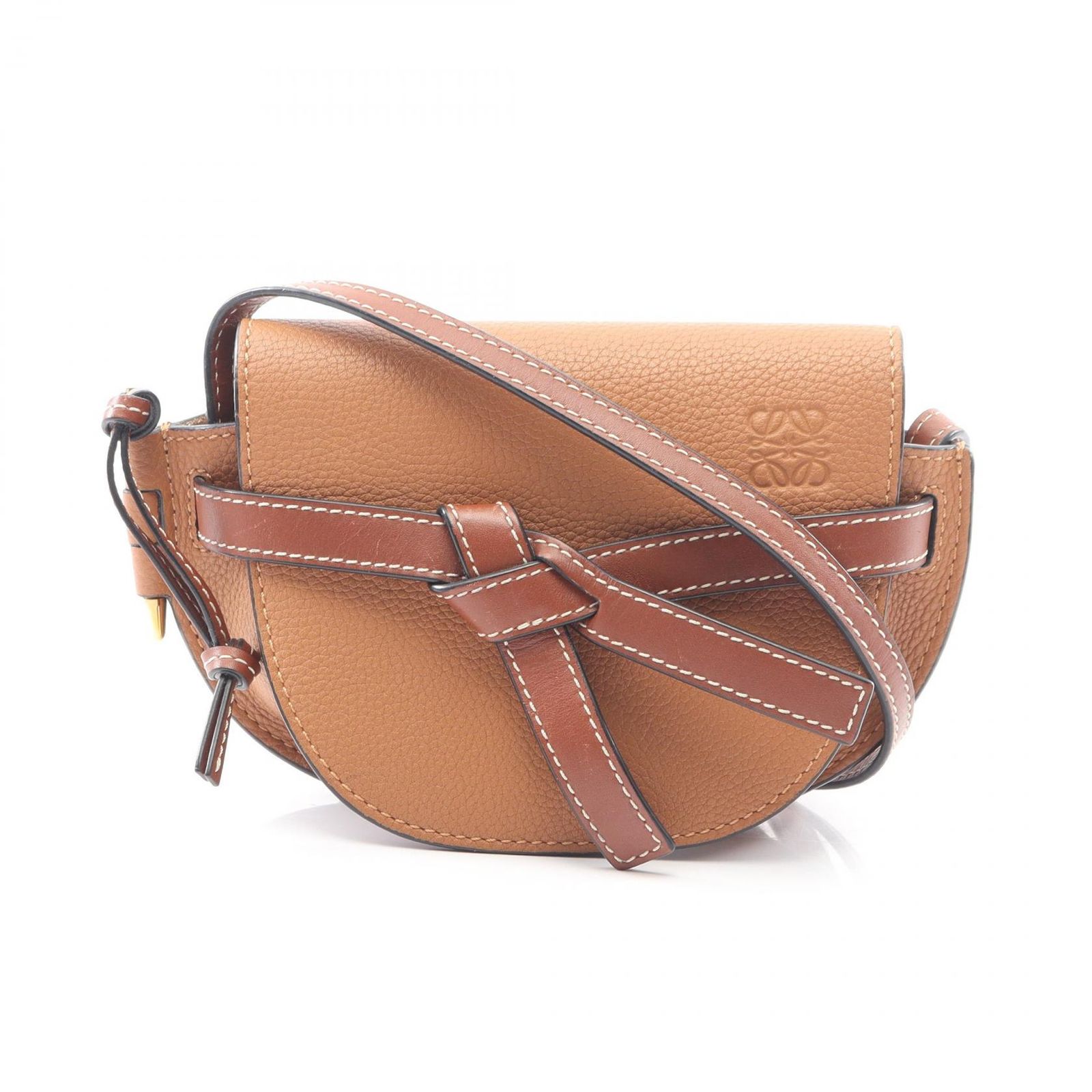 【USED品】LOEWE　ロエベ　ショルダーバッグ　ミニバッグ　キャメル　レザー ロエベ LOEWE ショルダーバッグ ゲートバッグ ミニ キャメル レザー