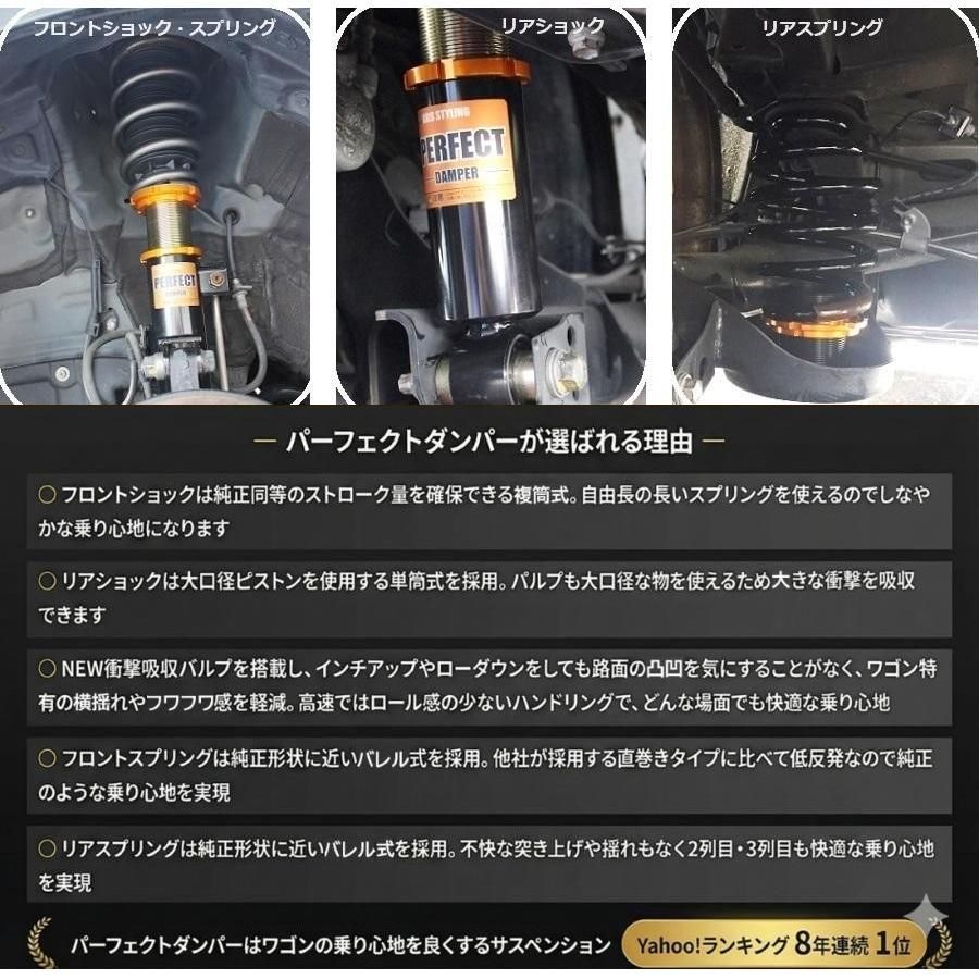 新製品】20系 アルファード ヴェルファイア専用 車高調パーフェクト