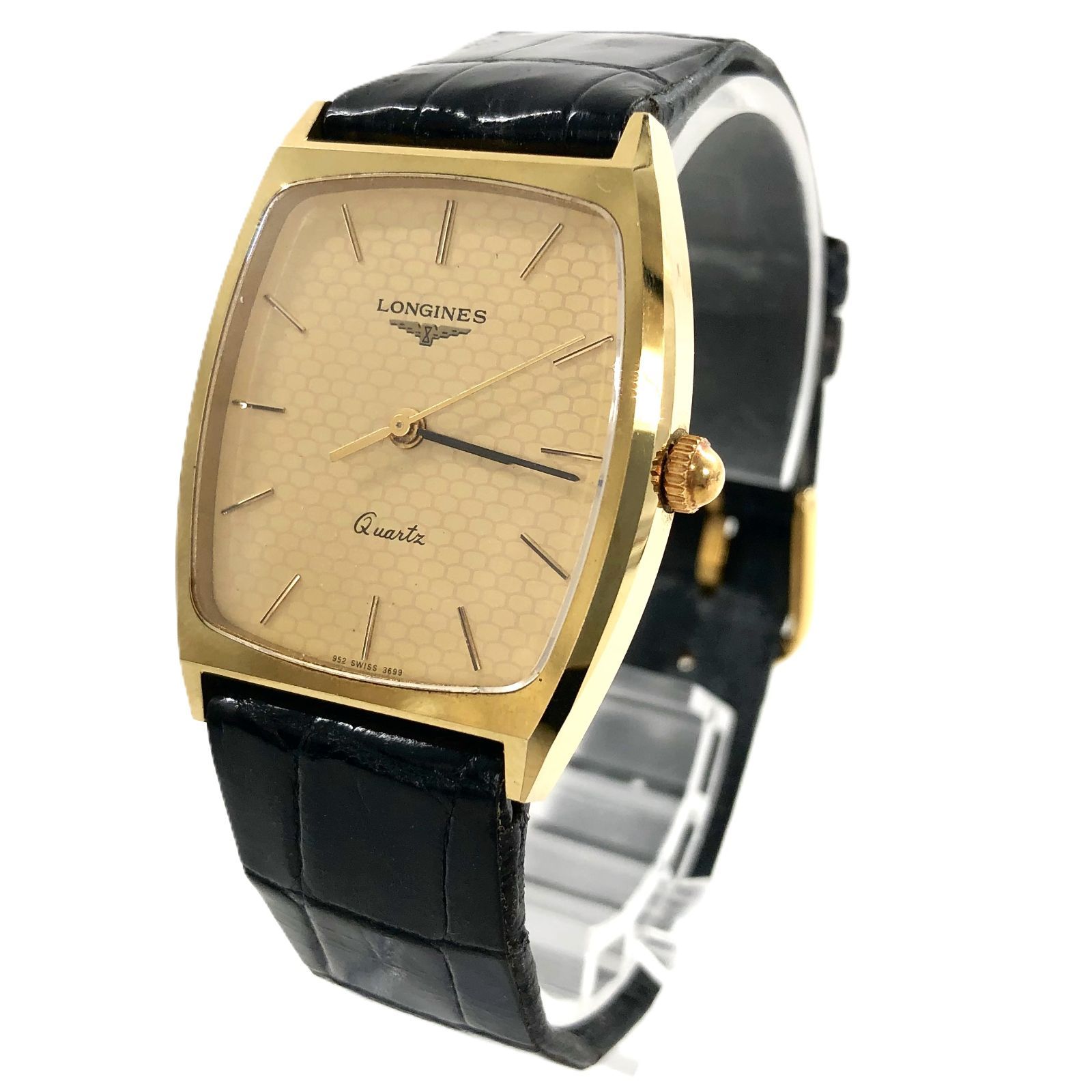 LONGINES オクタゴナル時計 ゴールド文字盤 LONGINES オクタゴナル時計