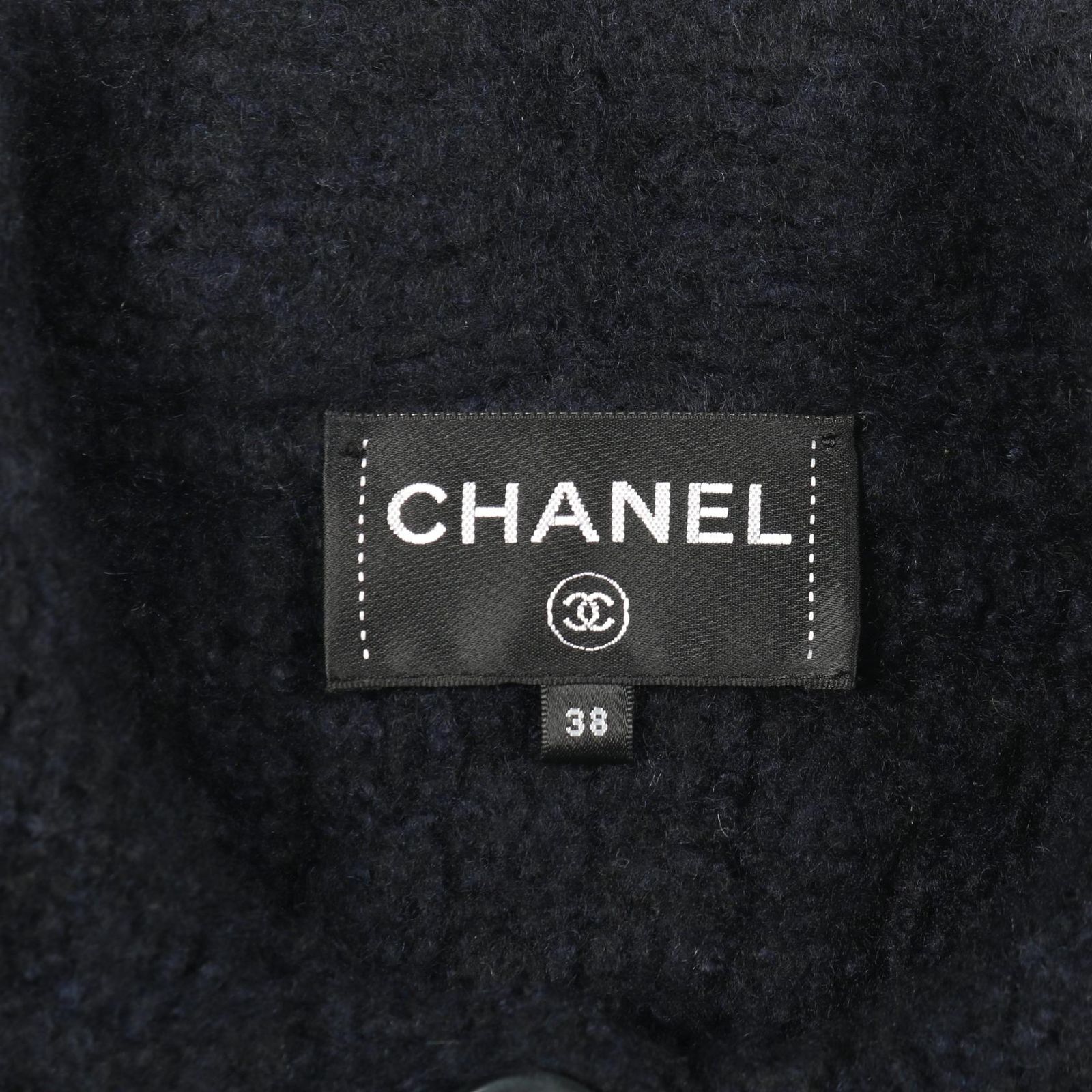 希少 CHANEL カシミヤ ダブルコート ココマークボタン マキシ丈 黒 38 美品CHANEL シャネルカシミヤココマークブラックコート