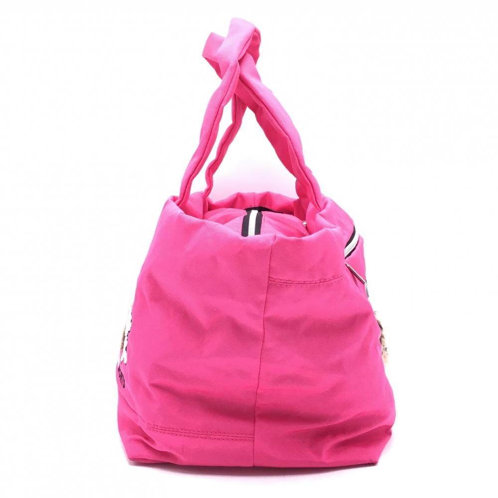 MUスポーツ ビッグトートバッグ ピンク シューズ収納可 ワッペンボア