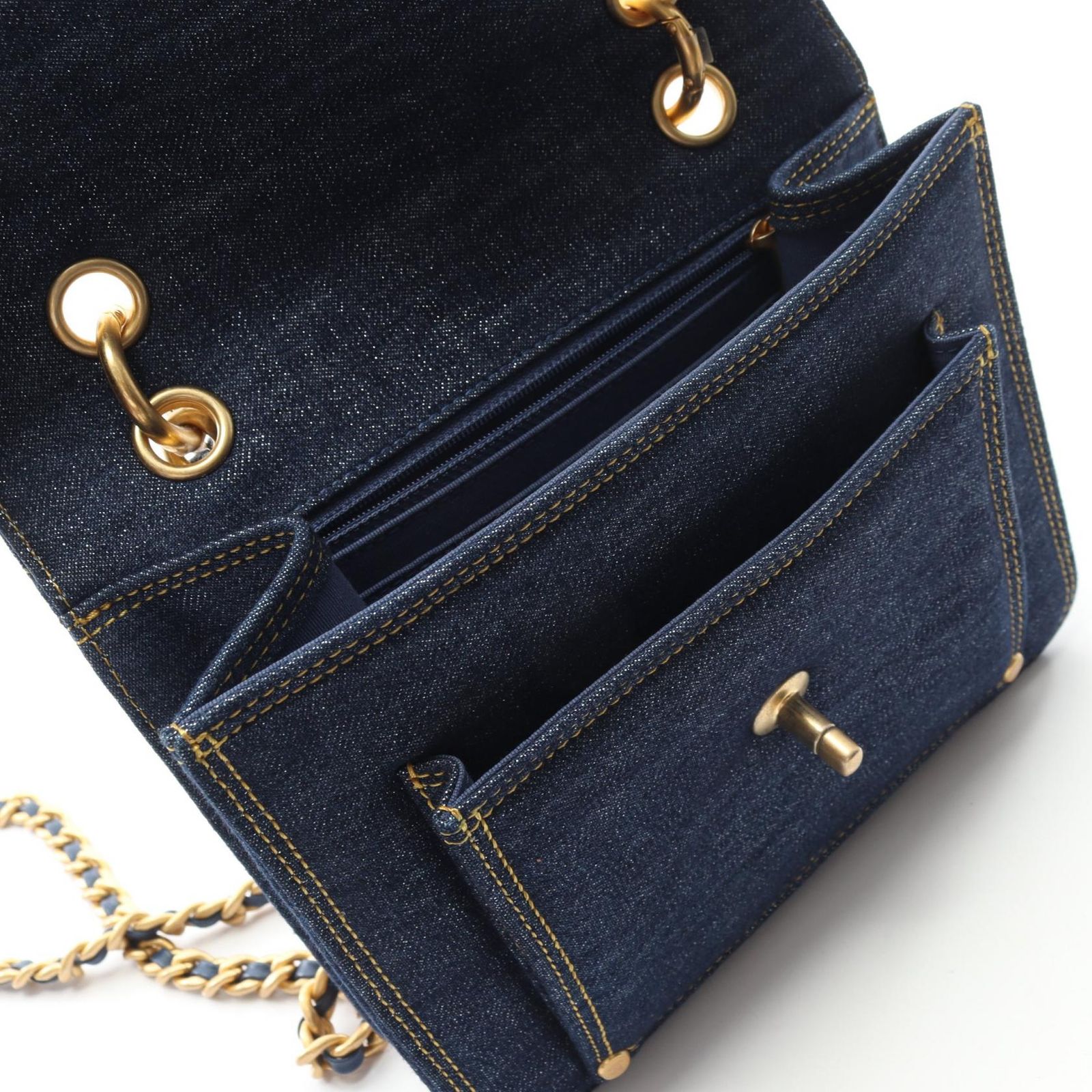 シャネル CHANEL ショルダーバッグ マトラッセ AS3932 デニムブルー 