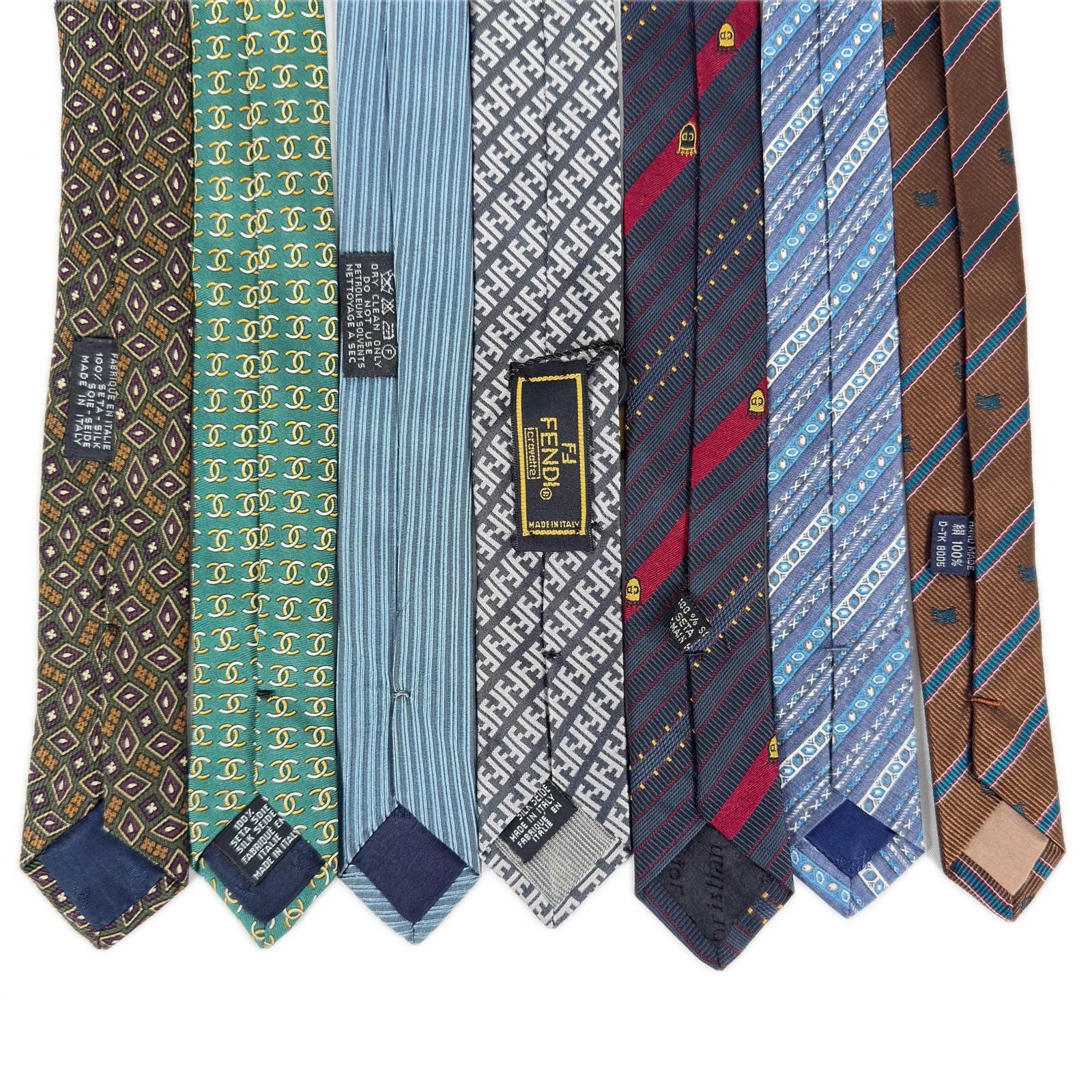 本物保証 ネクタイまとめ 7本セット CHANEL シャネル YSL イヴ・サン