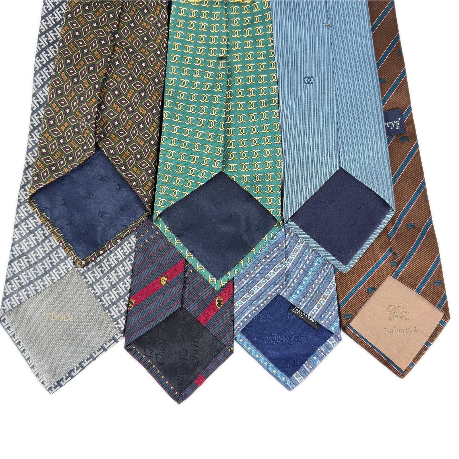 本物保証 ネクタイまとめ 7本セット CHANEL シャネル YSL イヴ・サン