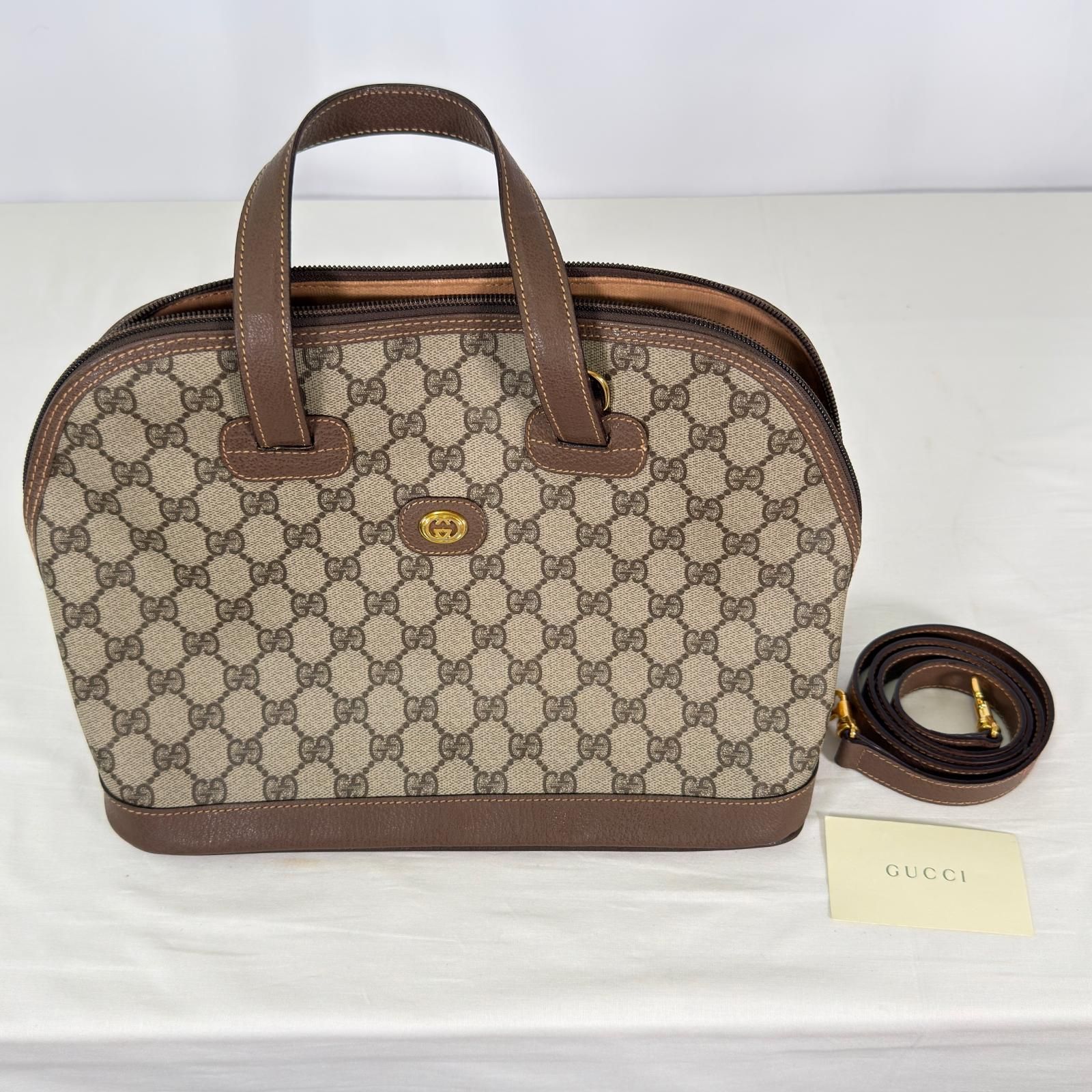 本物保証 美品 GUCCI グッチ バッグ ブラウン ベージュ ゴールド 本物保証 美品 GUCCI グッチ バッグ ブラウン ベージュ ゴールド