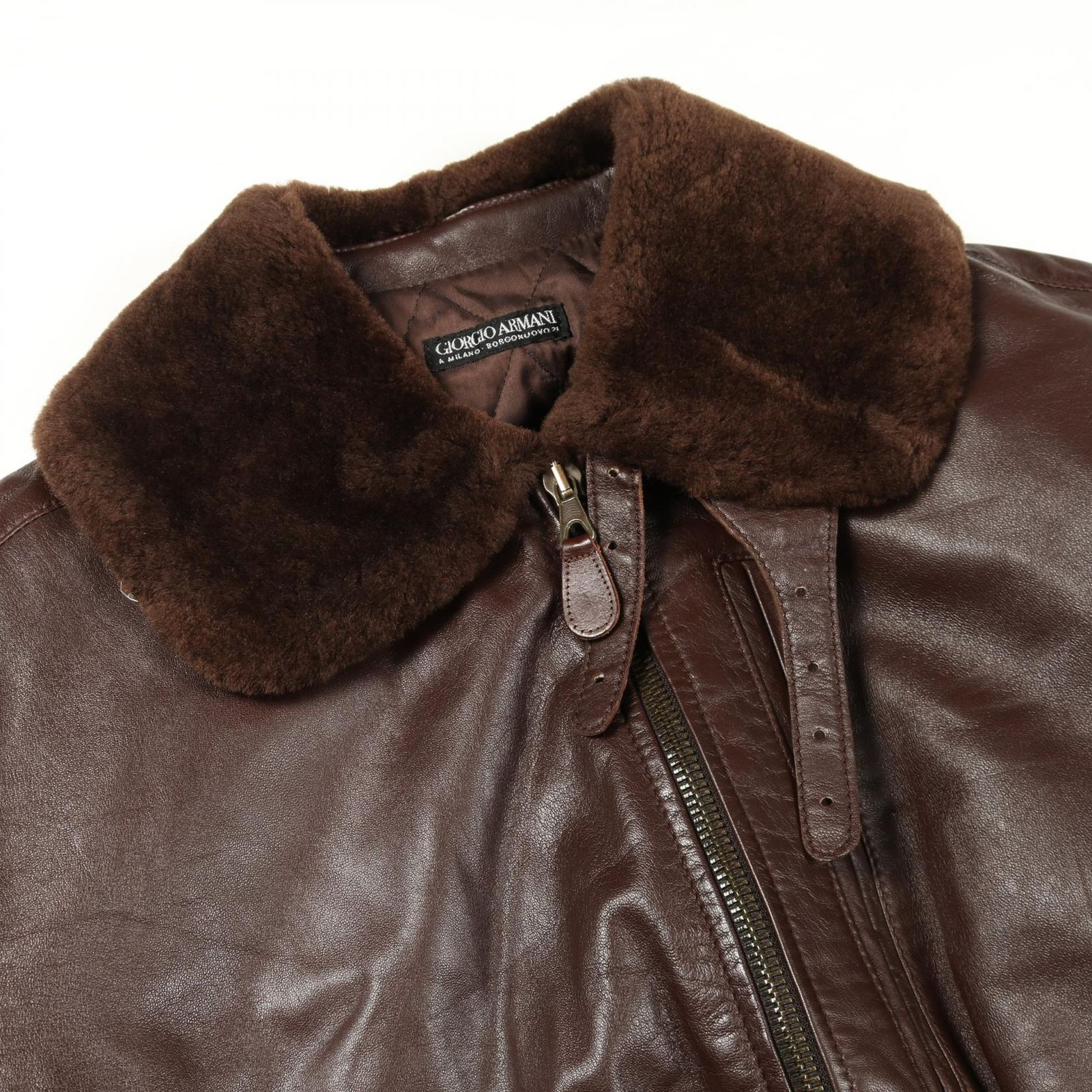 ジョルジオアルマーニ GIORGIO ARMANI 革ジャン レザーブルゾン 