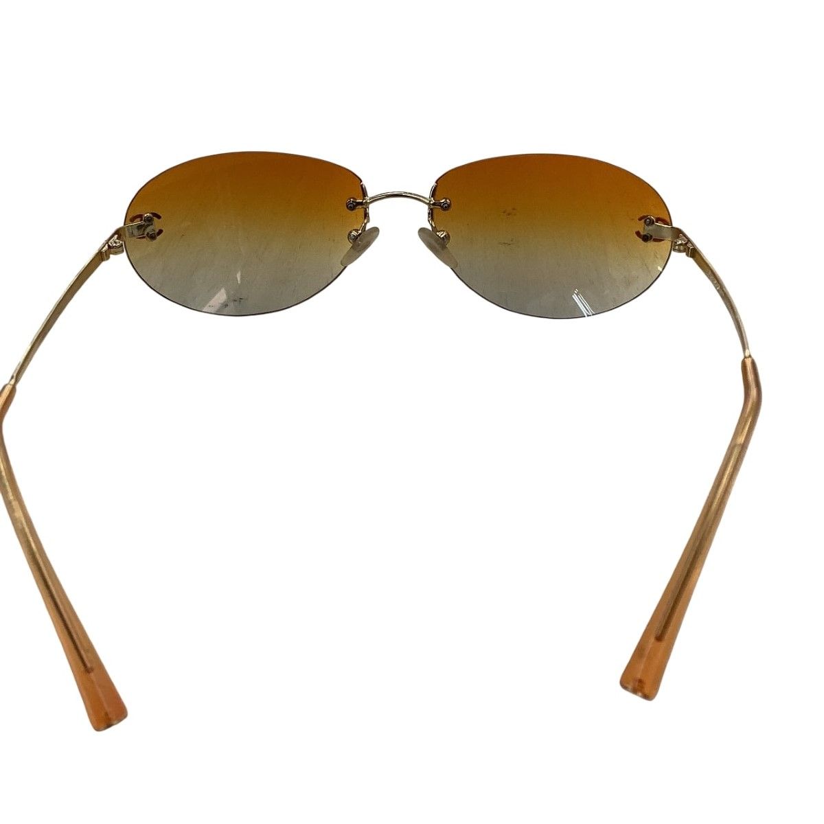 美品！CHANELリムレスサングラス（型番4013 c125/56） CHANEL シャネル サングラス アイウェア 4013 C125/56 59□16 130