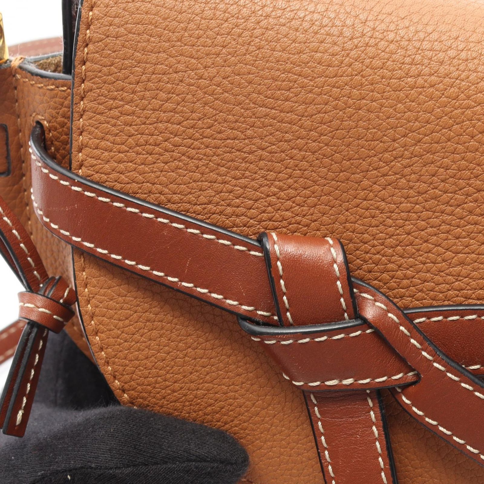 【USED品】LOEWE　ロエベ　ショルダーバッグ　ミニバッグ　キャメル　レザー ロエベ LOEWE ショルダーバッグ ゲートバッグ ミニ キャメル レザー