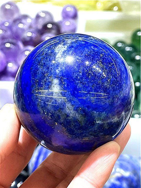 ◆AAA級天然ラピスラズリ丸玉B1128/YS/C172/100A ◇AAA級天然ラピスラズリ丸玉B1128/YS/C172/100A - メルカリ