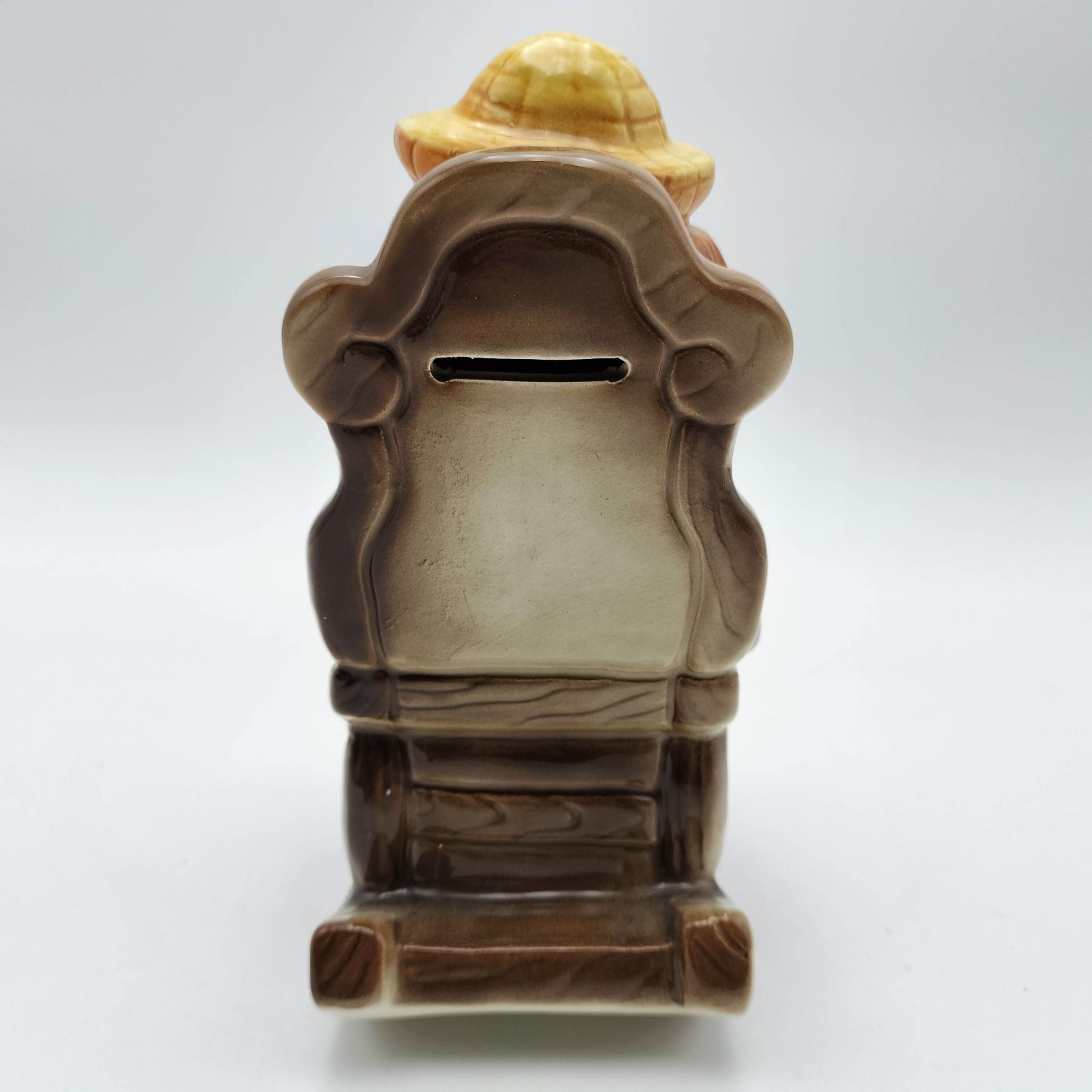 加藤工芸 陶器製 貯金箱 おじいちゃん ロッキングチェア ハンド 加藤工芸 陶器製 貯金箱 おじいちゃん ロッキングチェア ハンド