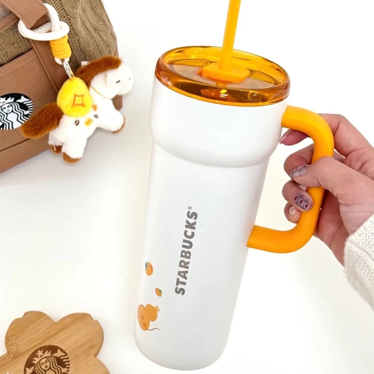 スターバックス 干支 ステンレスタンブラー 大容量 チャーム付き 馬