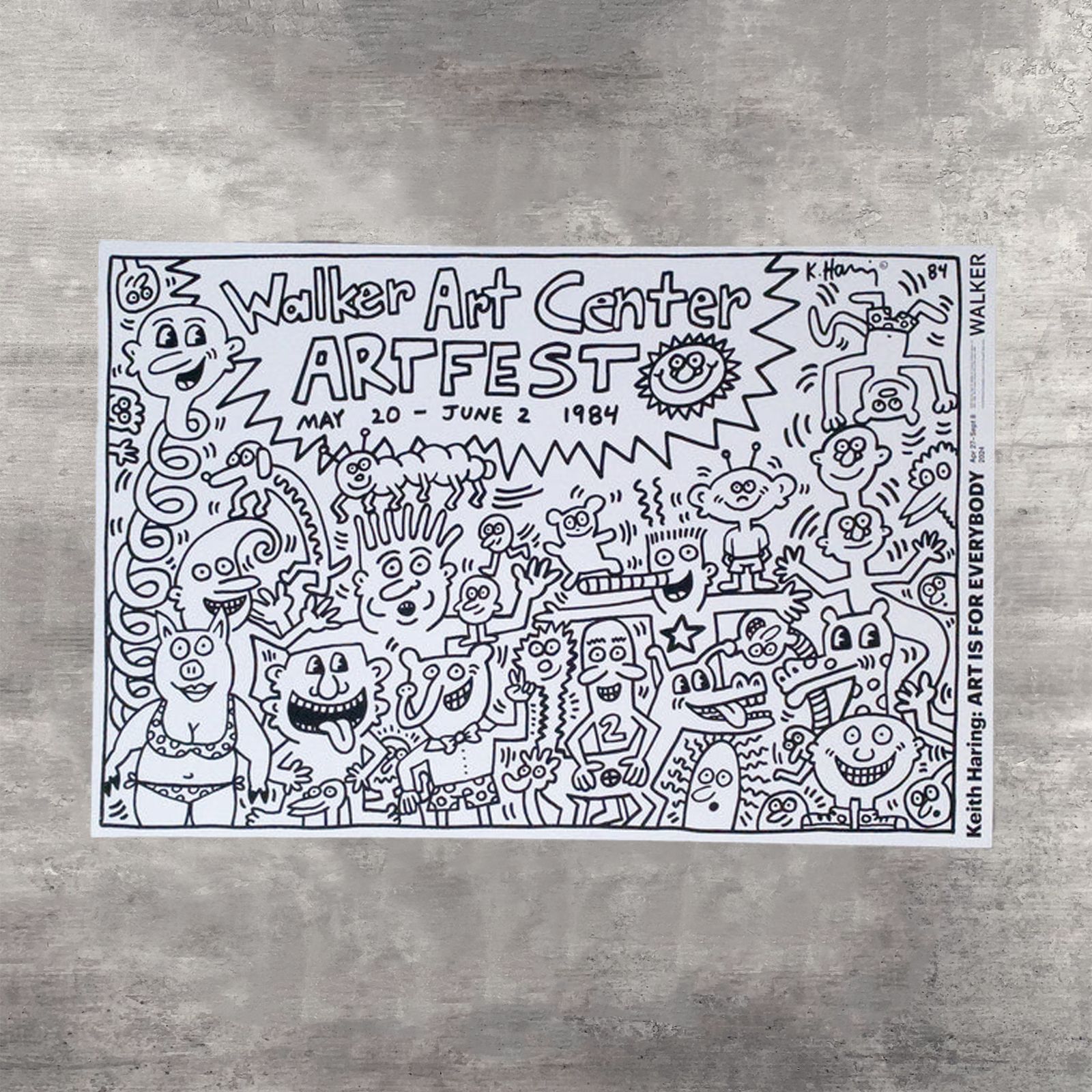 公式復刻エキシビジョンポスター｜Keith Haring｜Walker Art Center 