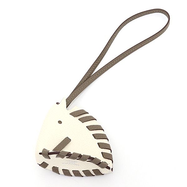 エルメス チャーム シュヴァル・トレッセ ナタ/エトゥープ エプソン 馬