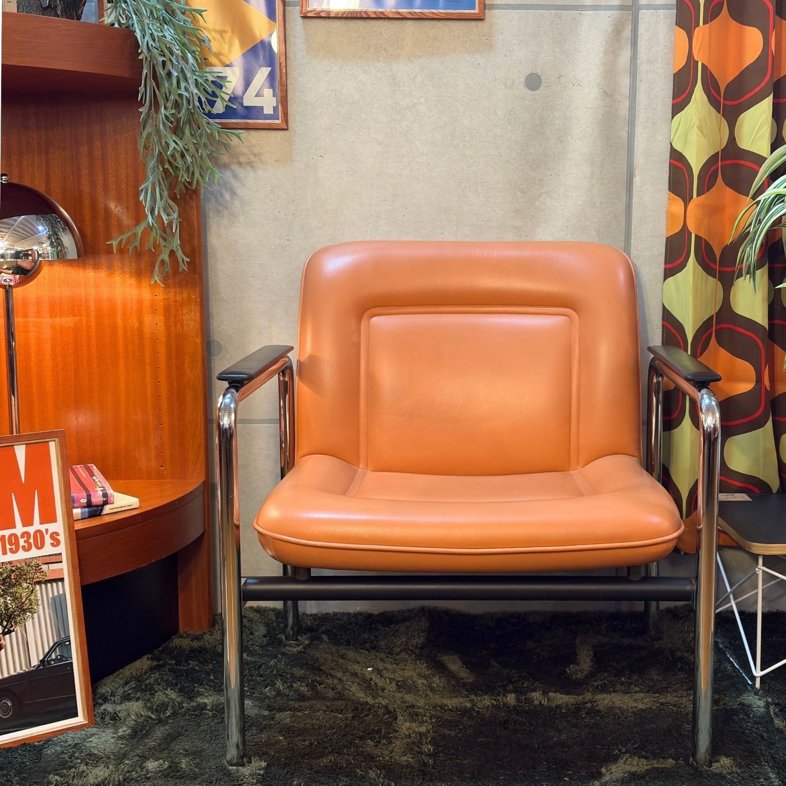 USED】HOUTOKU Lounge Chair DFB10 (Orange) / ホウトク ラウンジ
