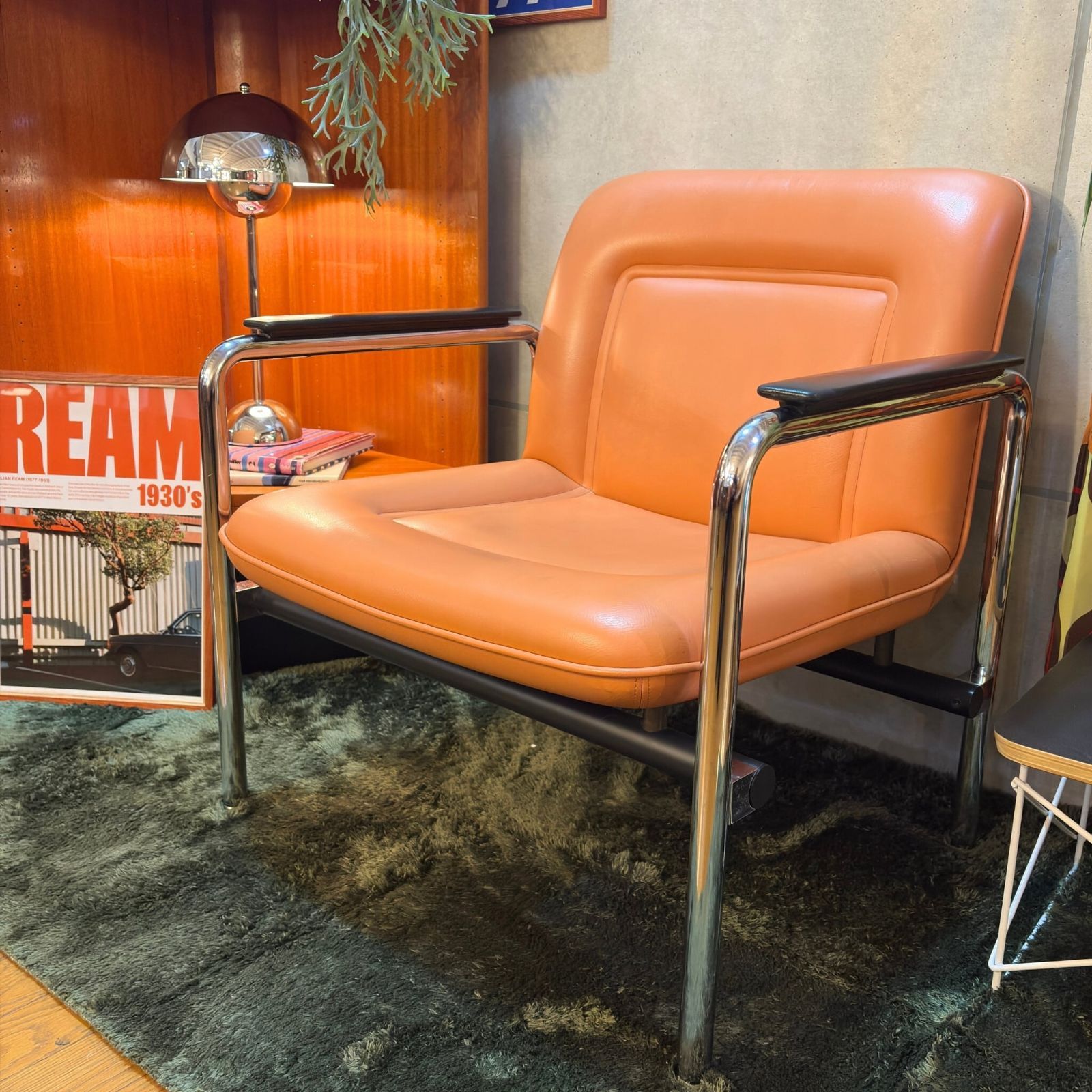 USED】HOUTOKU Lounge Chair DFB10 (Orange) / ホウトク ラウンジ