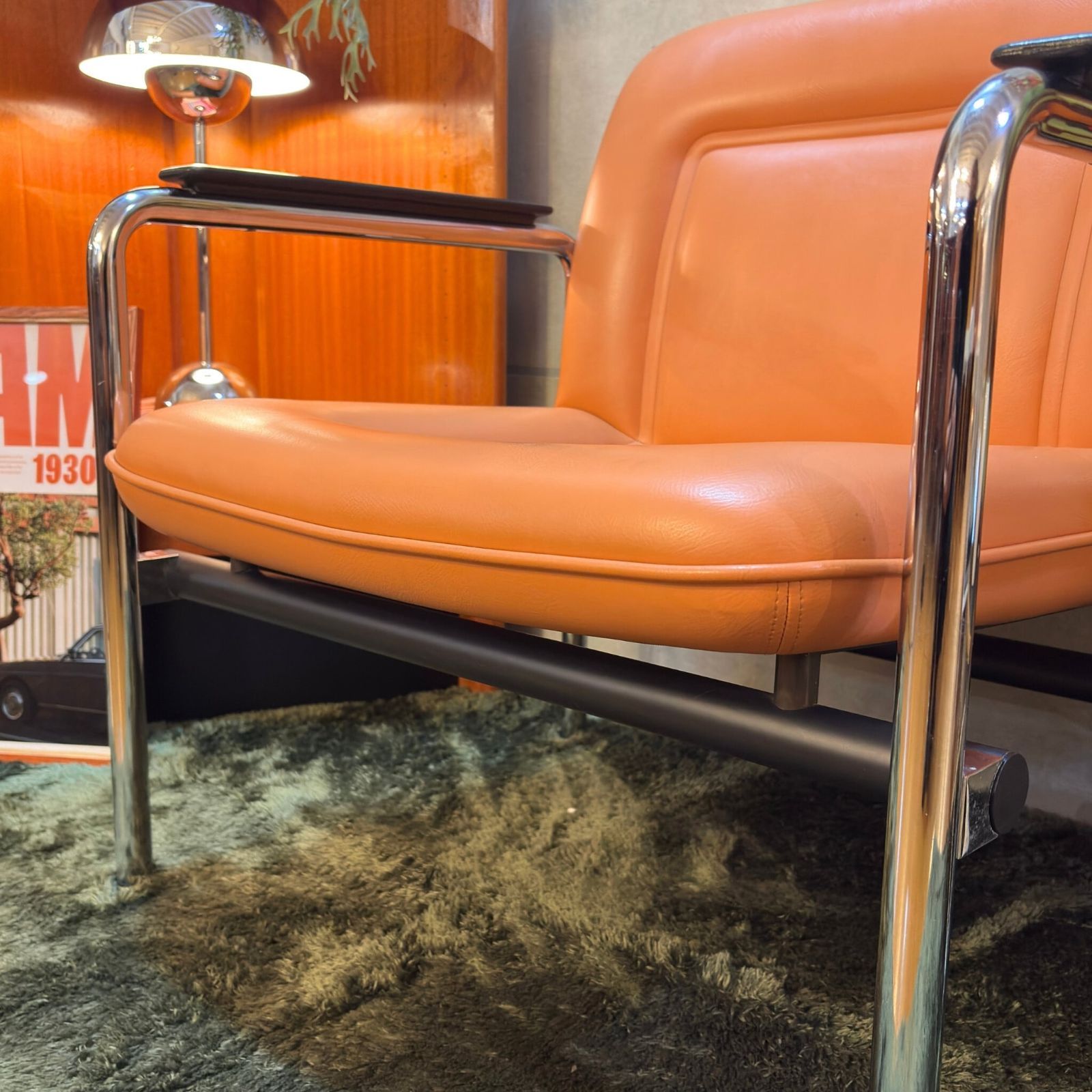 USED】HOUTOKU Lounge Chair DFB10 (Orange) / ホウトク ラウンジ