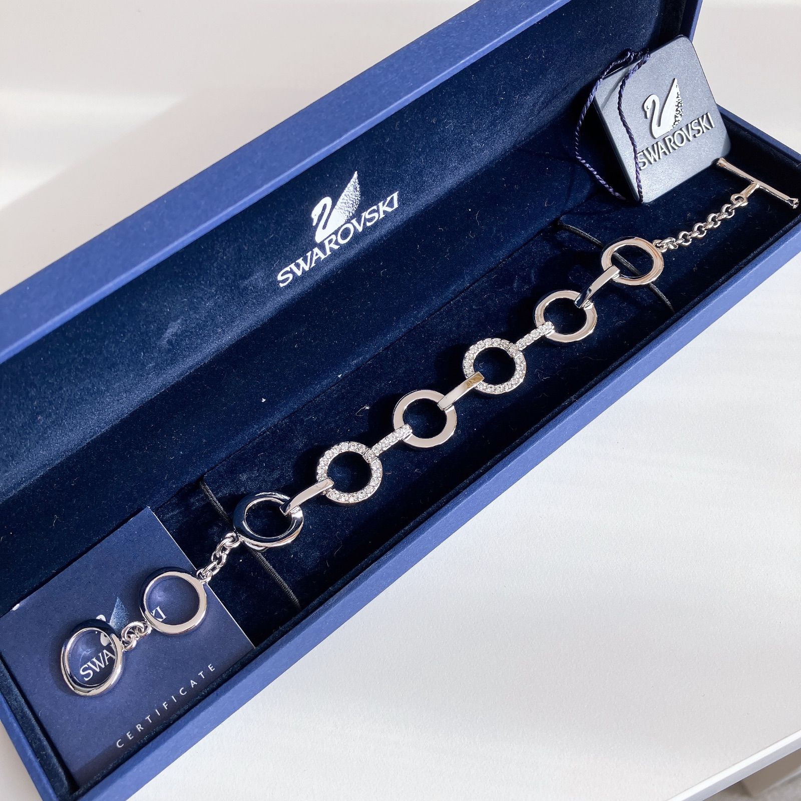 箱付き》 SWAROVSKI スワロフスキー ブレスレット シルバー - メルカリ