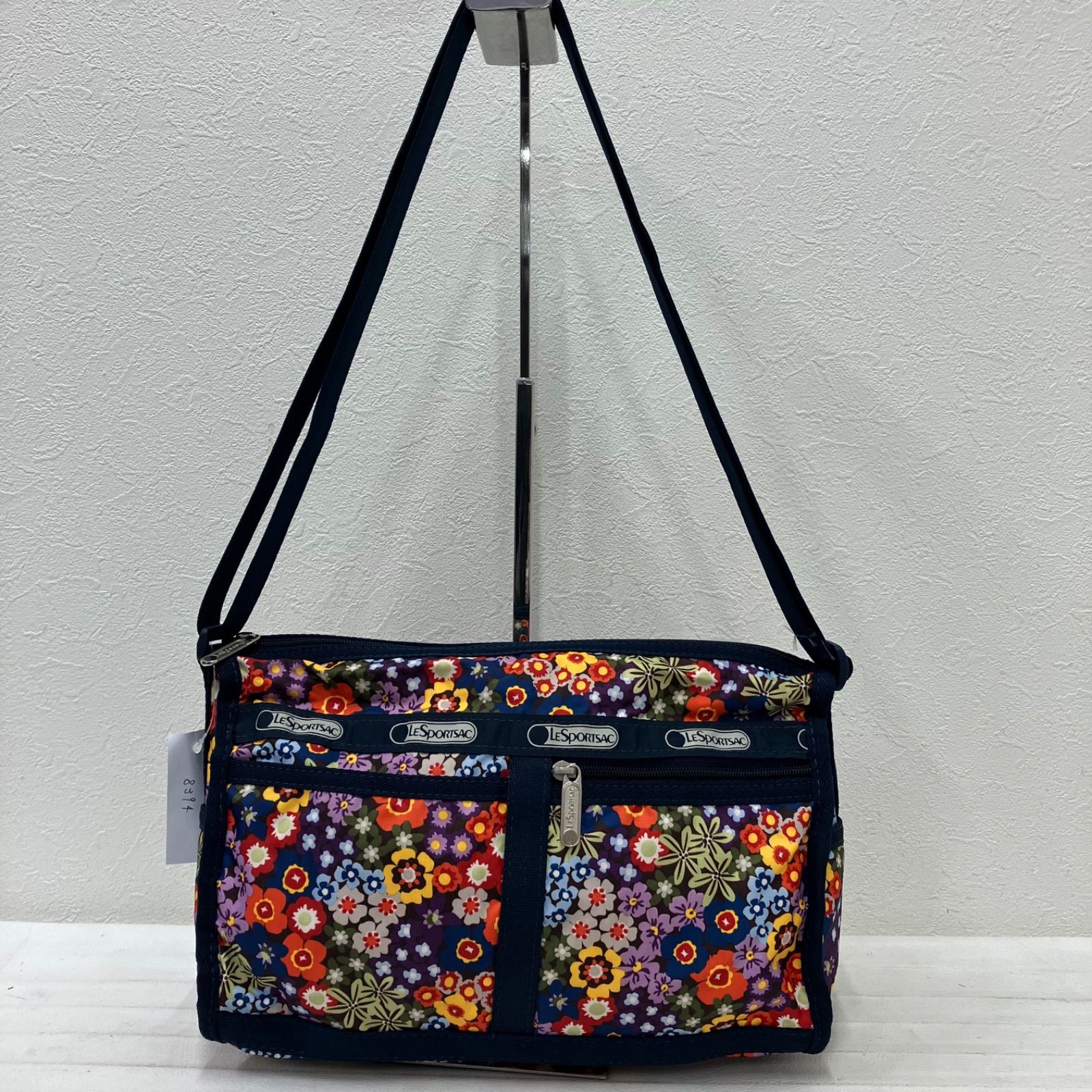 8394 LeSportsac レスポートサック ショルダーバッグ ネイビー 紺 花柄