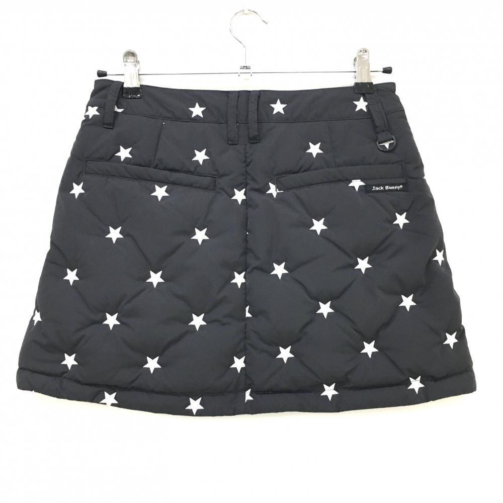 【美品】JACK BUNNY ジャックバニー 星柄ダウンスカート 超美品】ジャックバニー ダウンスカート 黒×白 星柄 レディース 0(S
