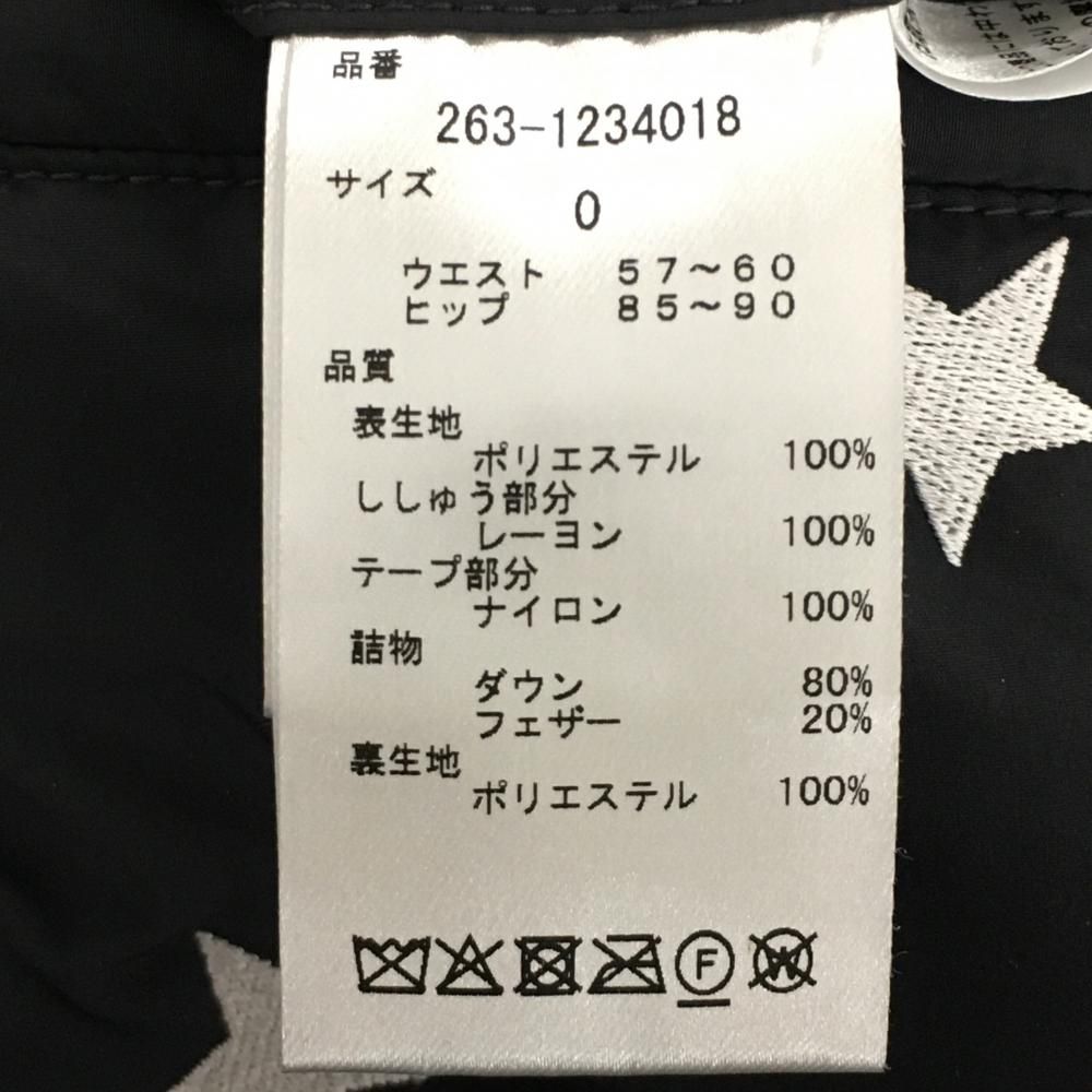 超美品】ジャックバニー ダウンスカート 黒×白 星柄 レディース 0(S