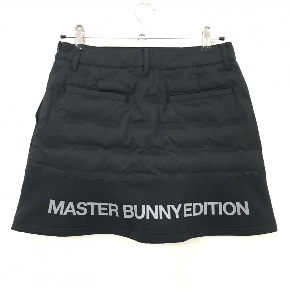 超美品】マスターバニー 中綿スカート 黒×グレー ロゴ地模様