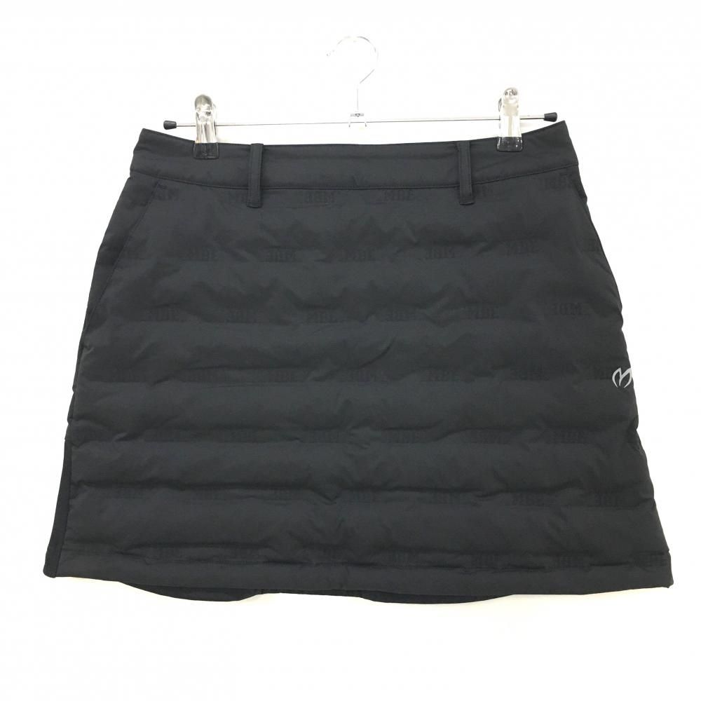 超美品】マスターバニー 中綿スカート 黒×グレー ロゴ地模様