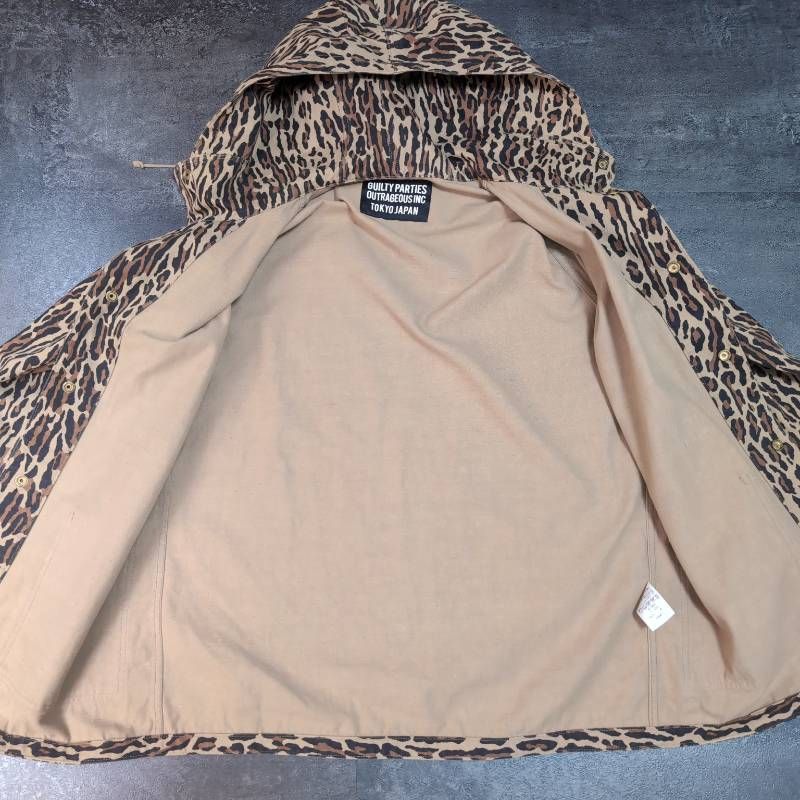 WACKO MARIA Leopard Hooded Coverall Jacket Men's L Made in Japan