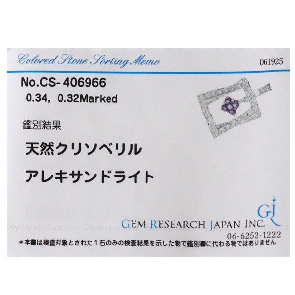 希少 Pt900 アレキサンドライト ダイヤモンド ペンダントトップ 0.34ct