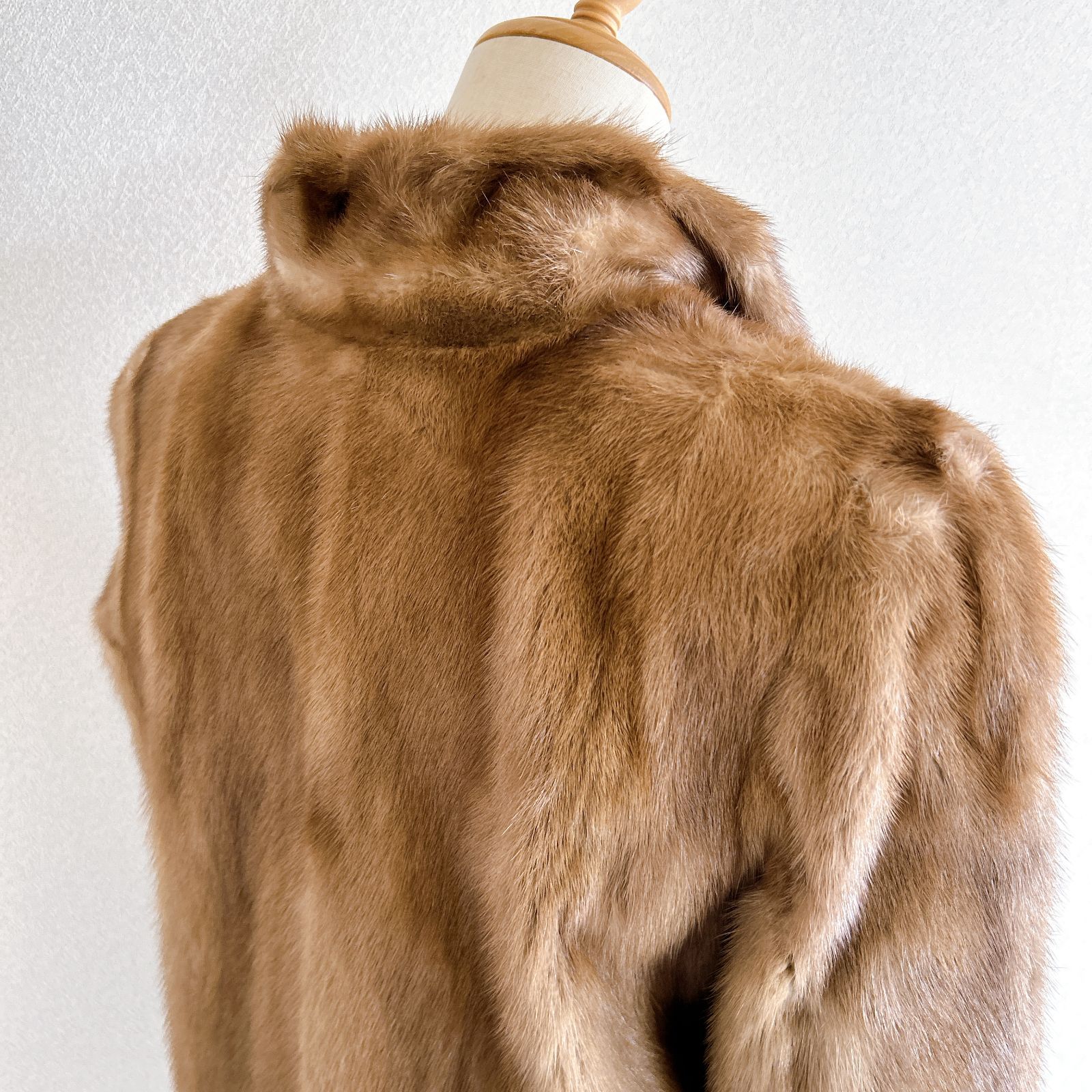 FUR Fiancesse ミンク 毛皮 コート ベージュ 11号 ネーム入り