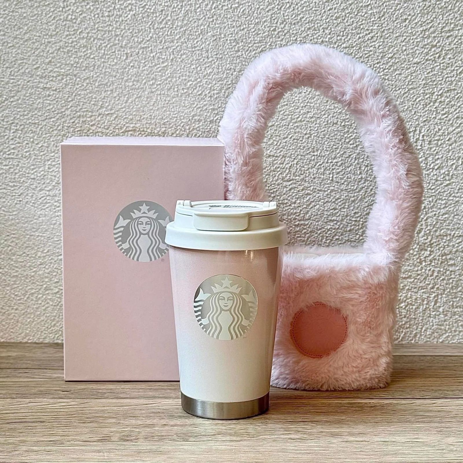 スターバックス ピンク ステンレスタンブラー ホルダー付き - メルカリ