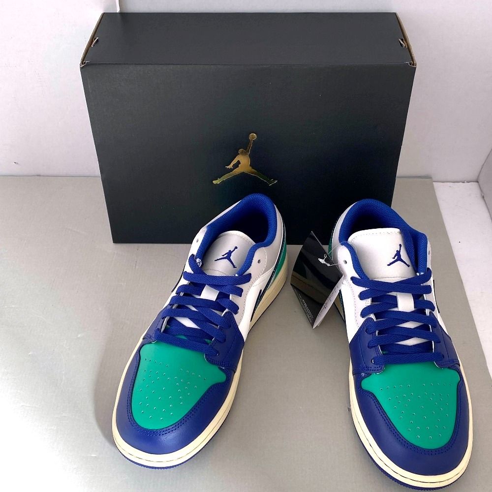 03w23495【タグ/箱付き美品】Nike Air Jordan 1 Low Seahawks ナイキ 