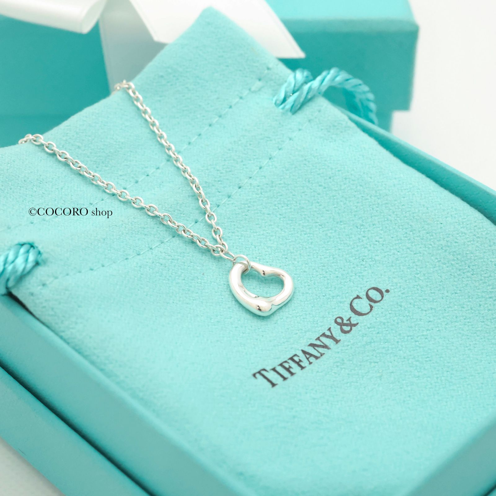 極美品】ティファニー TIFFANY&Co. オープンハート エルサペレッティ
