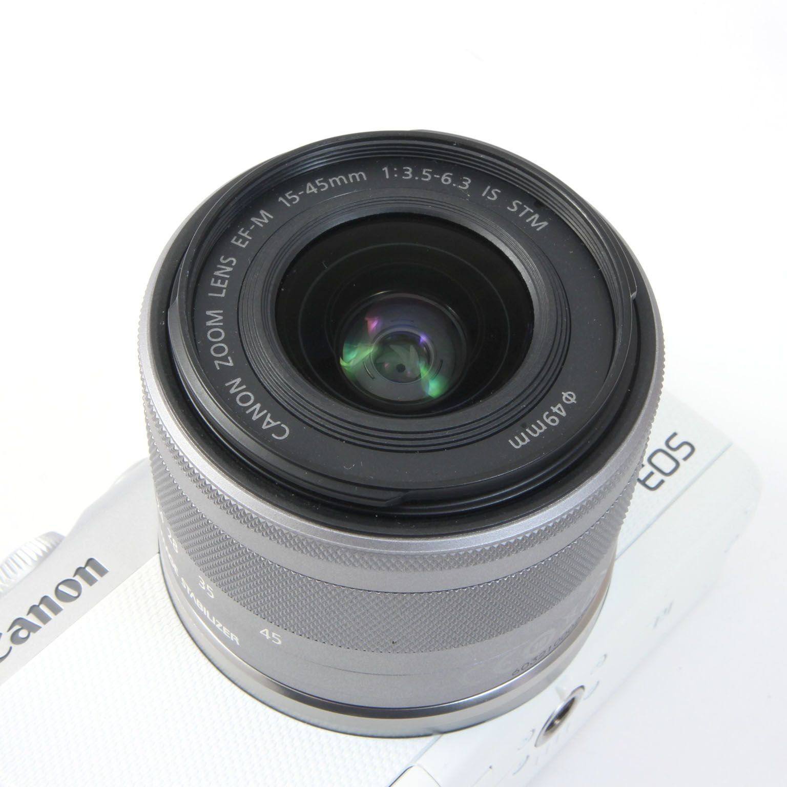 Canon キャノン EOS M100 + EF-M 15-45mm IS STM ホワイト レンズ