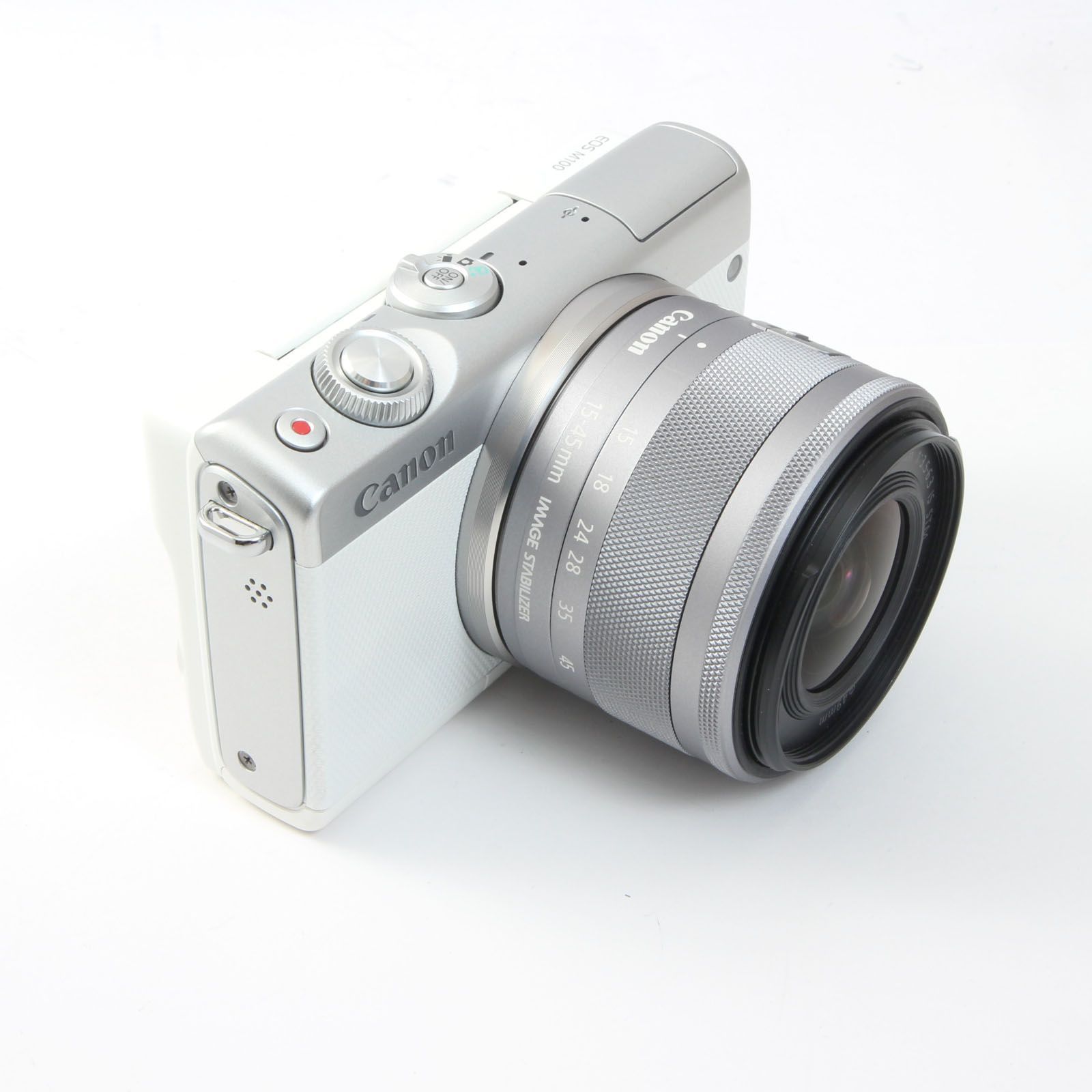 【年末特別価格】Canon EOS M100 ホワイト EF-M 15-45mm Canon キャノン EOS M100 + EF-M 15-45mm IS STM ホワイト レンズ