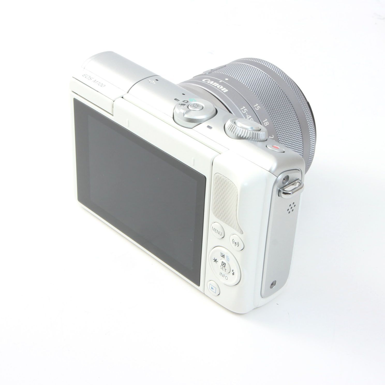 Canon キャノン EOS M100 + EF-M 15-45mm IS STM ホワイト レンズ