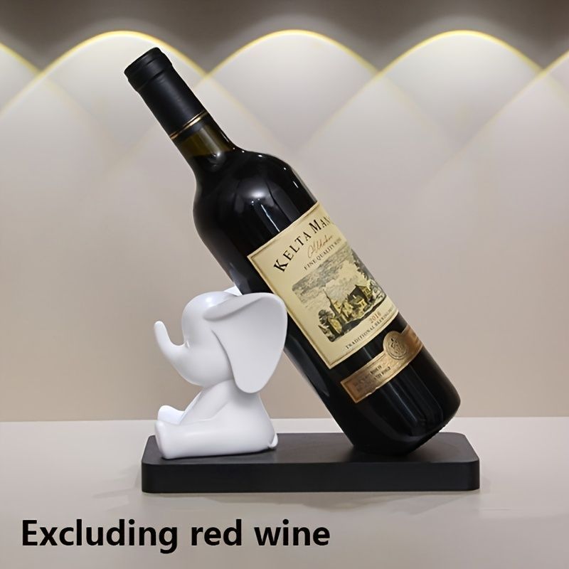 ワインホルダー ワインラック 座っているゾウ ぞう 黒 白 2種類 可愛い 樹脂 ワインスタンド おしゃれ ワインボトルラック ワイン棚 インテリア モダン ワイン シャンパン ボトル スタンド ディスプレイ 引越し祝い