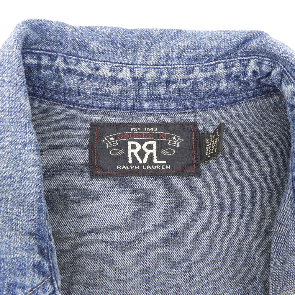 RRL ダブルアールエル シルバーコンチョ釦 デニム ウエスタンシャツ