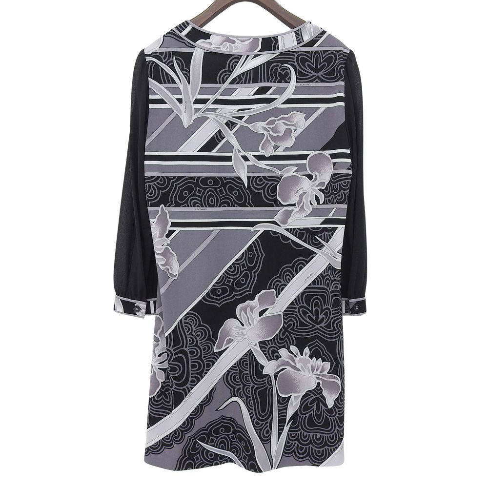 ワンピース LEONARD LEONARD レオナール 美品 カンカン素材 ワンピース レディース