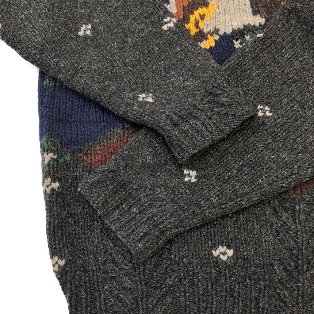 90年代 WOOLRICH ウールリッチ ウールニットセーター アニマル柄