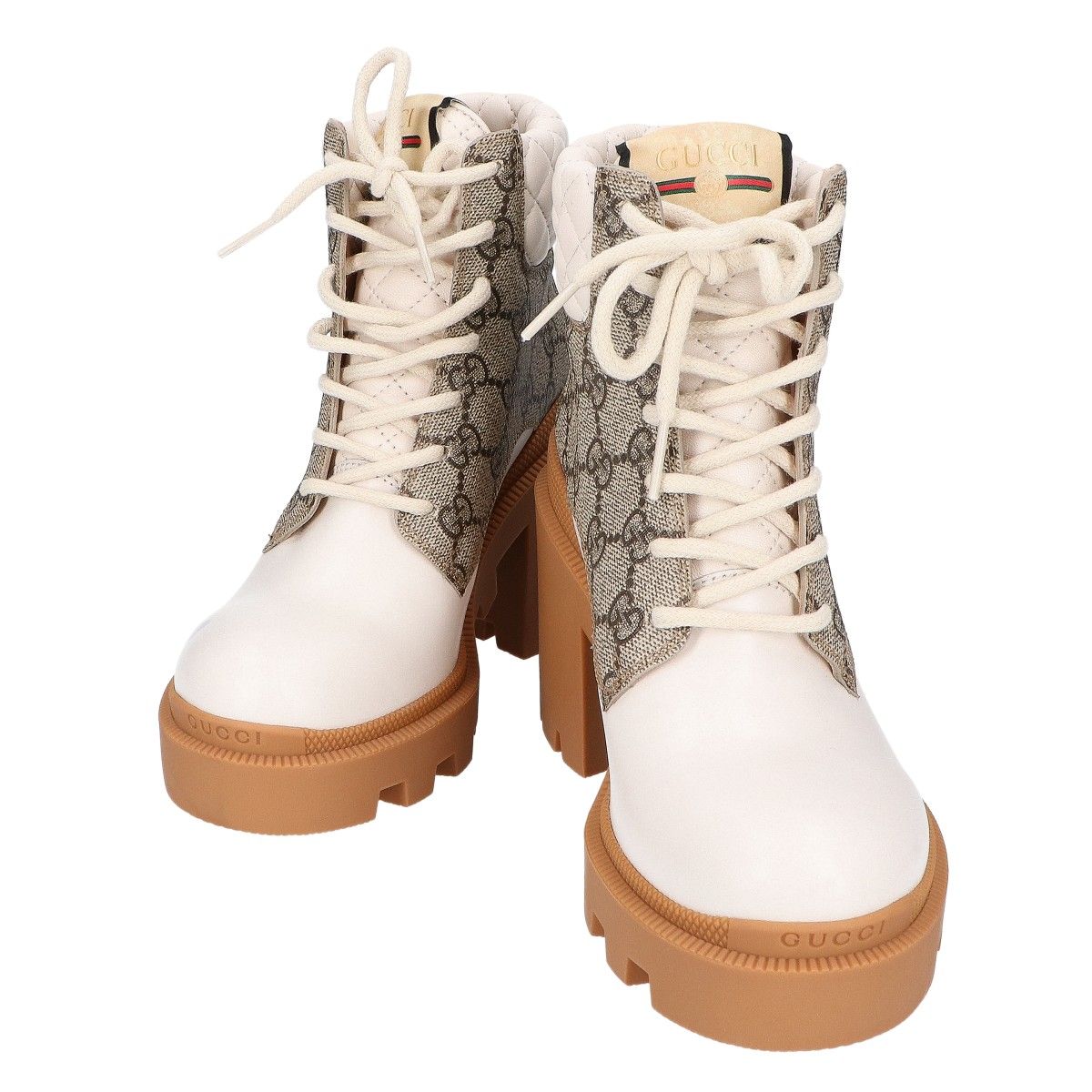 GUCCI グッチ 659691 GGスプリーム/レザー アンクルブーツ 35 1/2