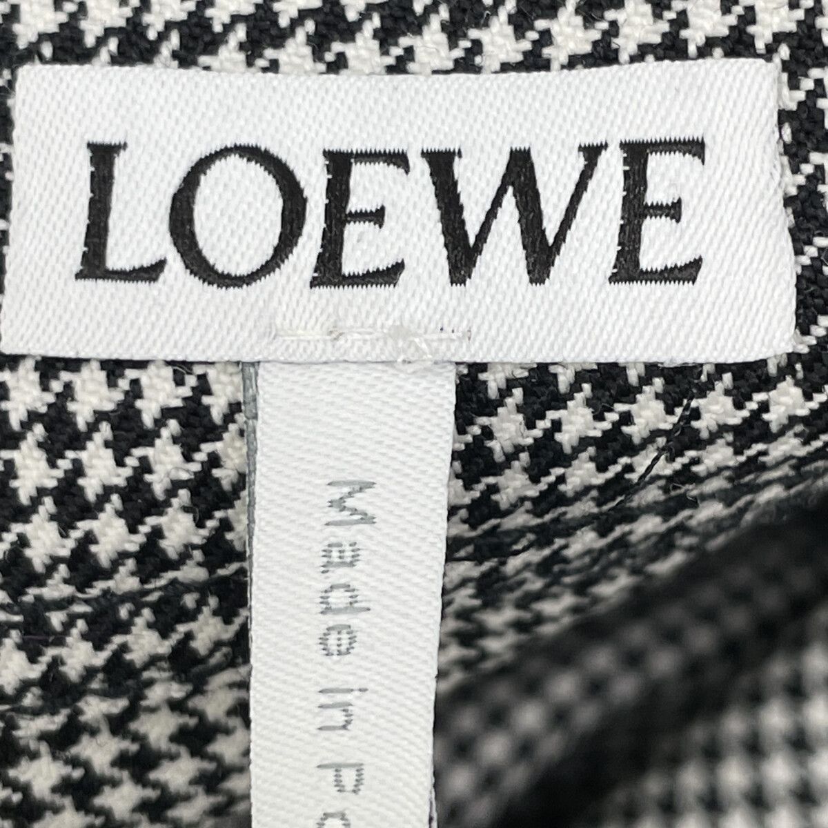 LOEWE ロエベ ｸﾞﾚｰ S540Y08X39 千鳥柄 ﾏｰﾒｲﾄﾞｽｶｰﾄ 34 - メルカリ 