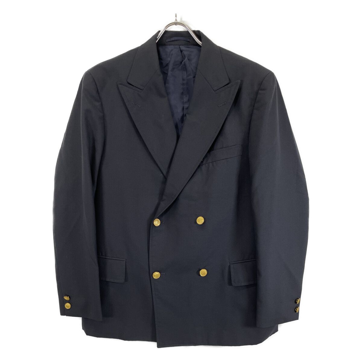 J.PRESS ジェイプレス 021-5-CBZ-OV ﾈｲﾋﾞｰ ｳｰﾙ 金釦 ﾃｰﾗｰﾄﾞｼﾞｬｹｯﾄ AB6