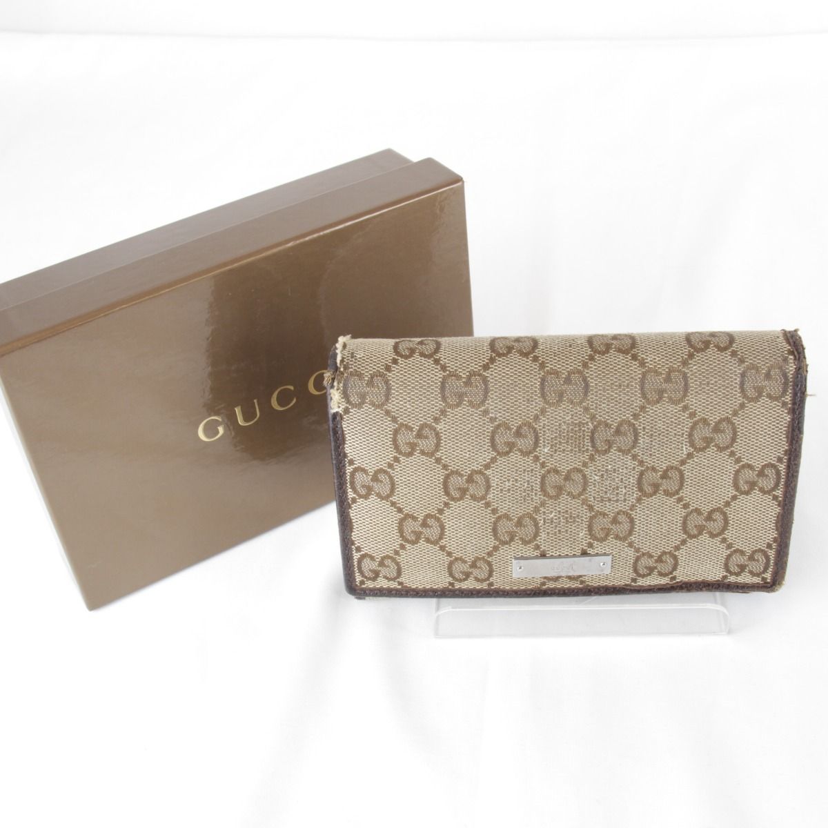 USED』GUCCI【グッチ】 154258・0416 二つ折り財布 GGキャンバス