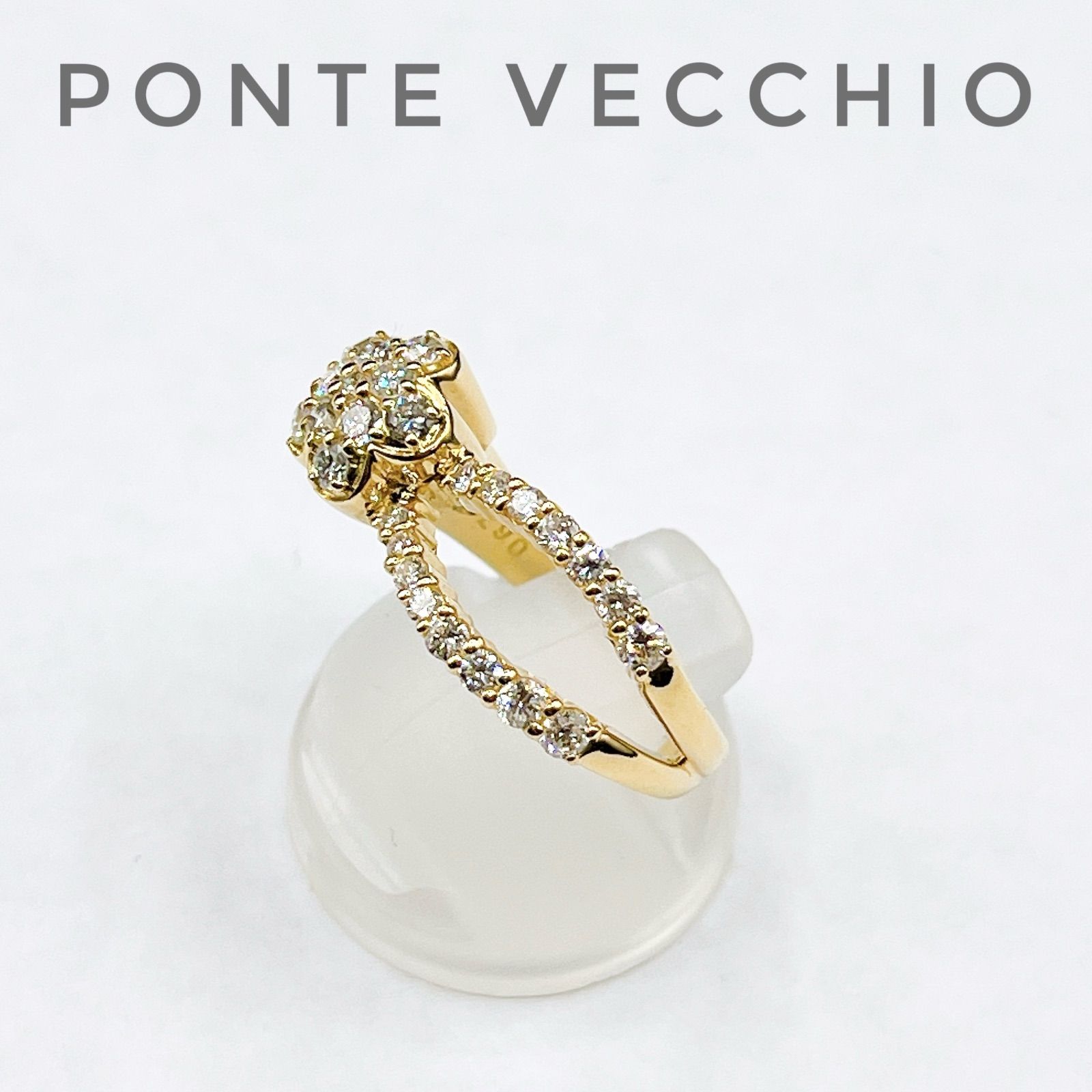 美品🌻PONTE VECCHIO ダイヤモンド 067ct イエローゴールド リング 約